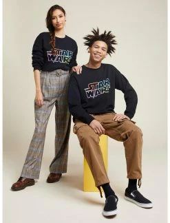 OURUNVRS Our Universe Star Wars Lightsaber Logo Glow-In-The-Dark Sweatshirt