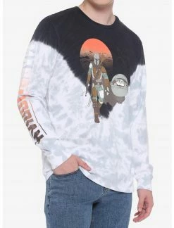OURUNVRS Our Universe Star Wars The Mandalorian The Child & Mando Tie-Dye Long-Sleeve T-Shirt