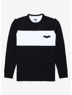 OURUNVRS DC Comics Batman Color-Block Long-Sleeve T-Shirt