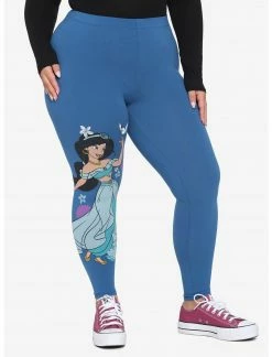 HUNIVERS Disney Aladdin Jasmine Floral Leggings Plus Size